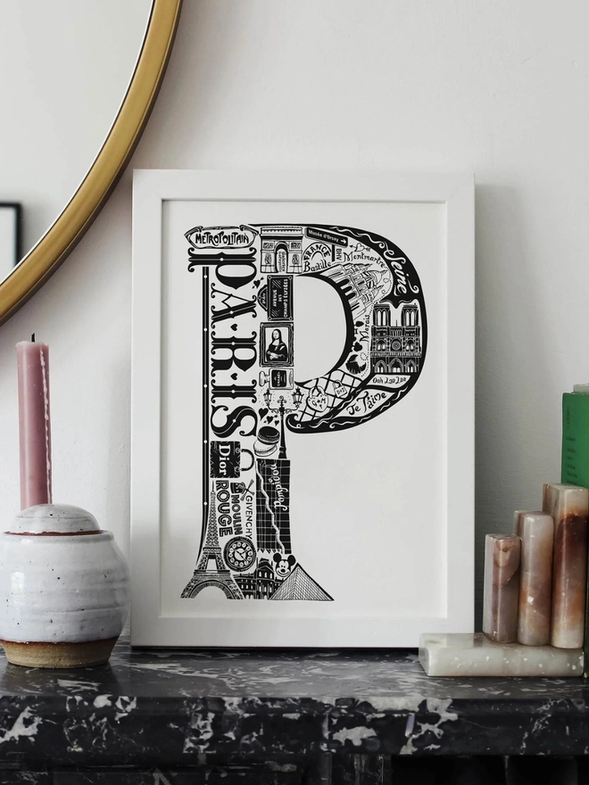 Paris Location Letter Print