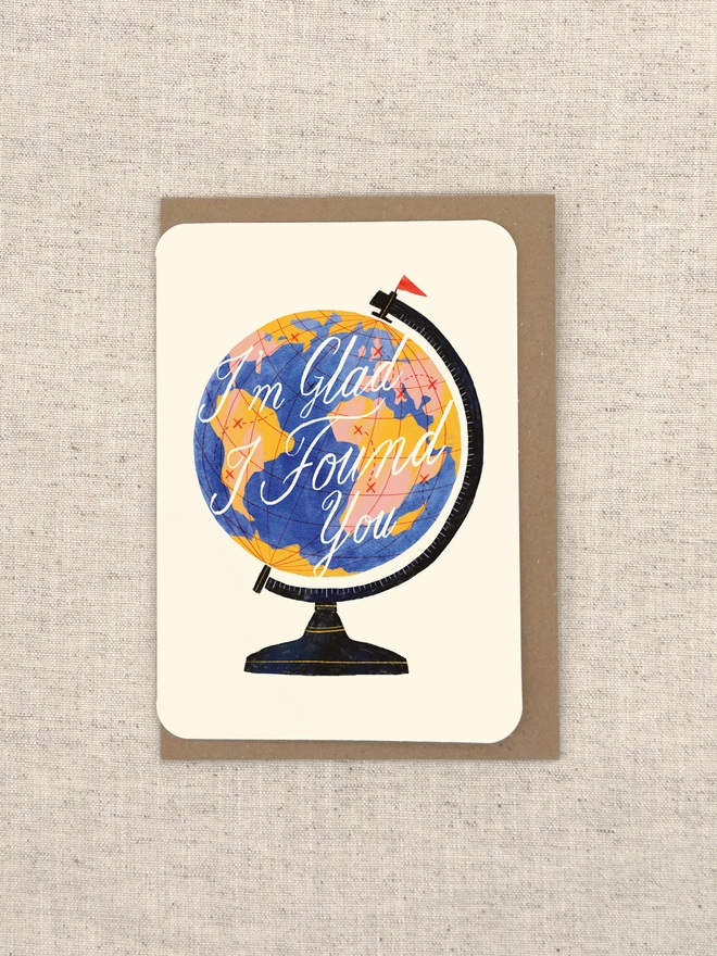 I'm Glad I Found You Greetings Card Front