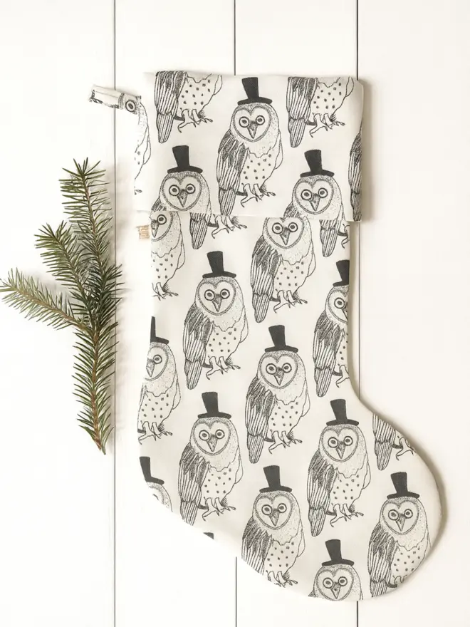 Snowy Owl Organic Cotton Stocking