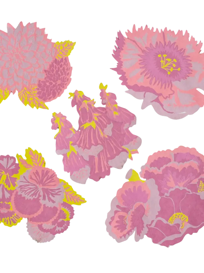 Floral Notecards (Pack Of 5)