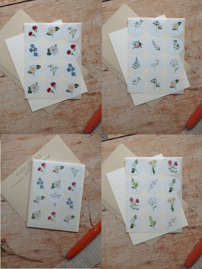 Assorted Wildflower Stickers