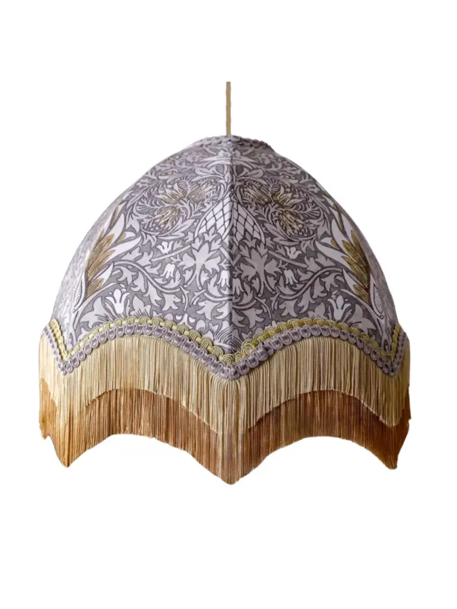 William Morris Snakeshead Fringed Lampshade