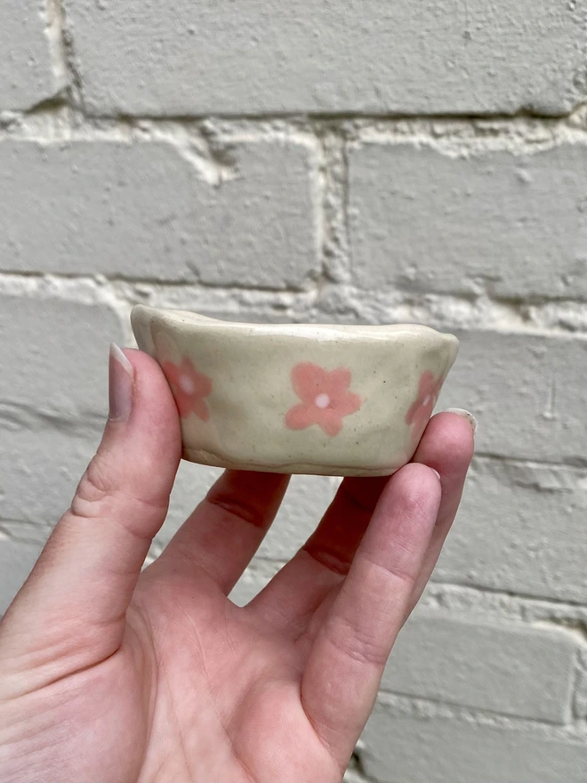 pink trinket bowl