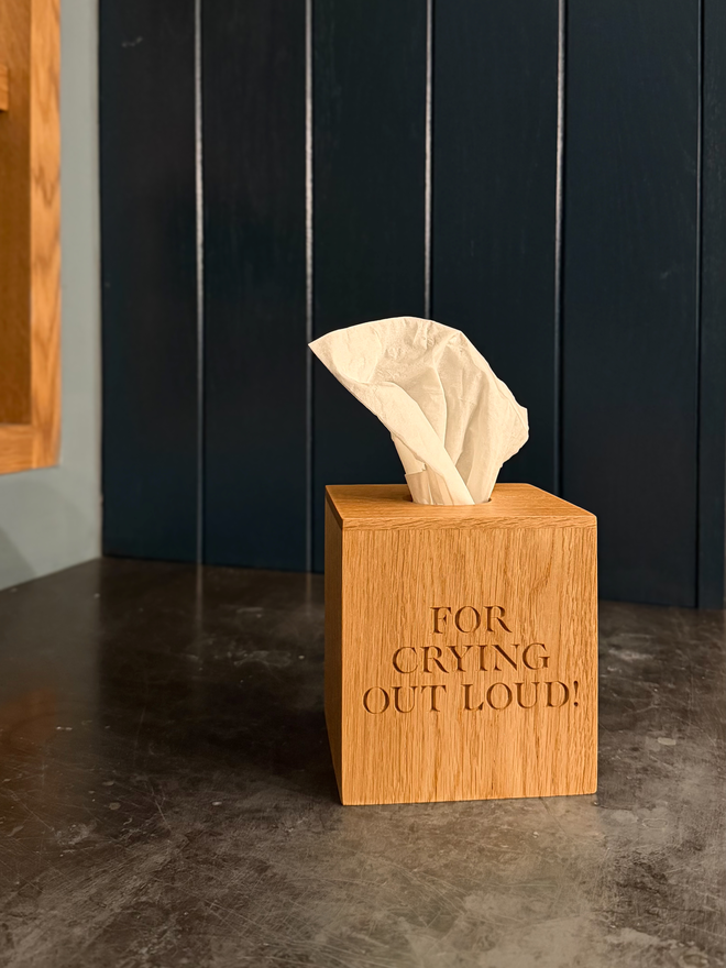 For Crying Out Loud tissue box