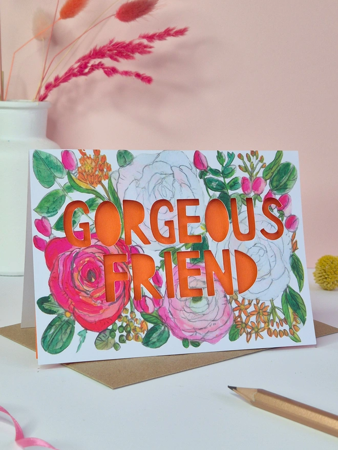 gorgeous friend card