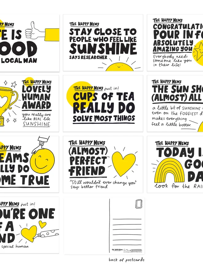 Happy News Postcards (Pack Of 10)