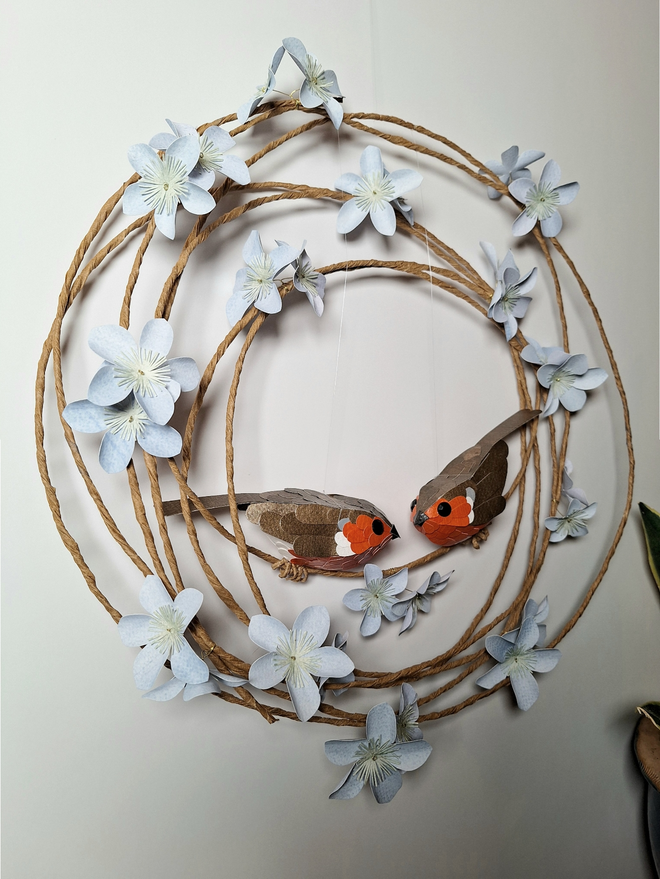 Handmade robin art sculpture