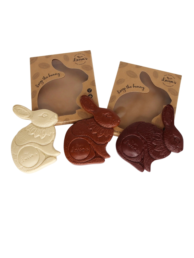 Luigi The Vegan Chocolate Bunny (Set Of 3)