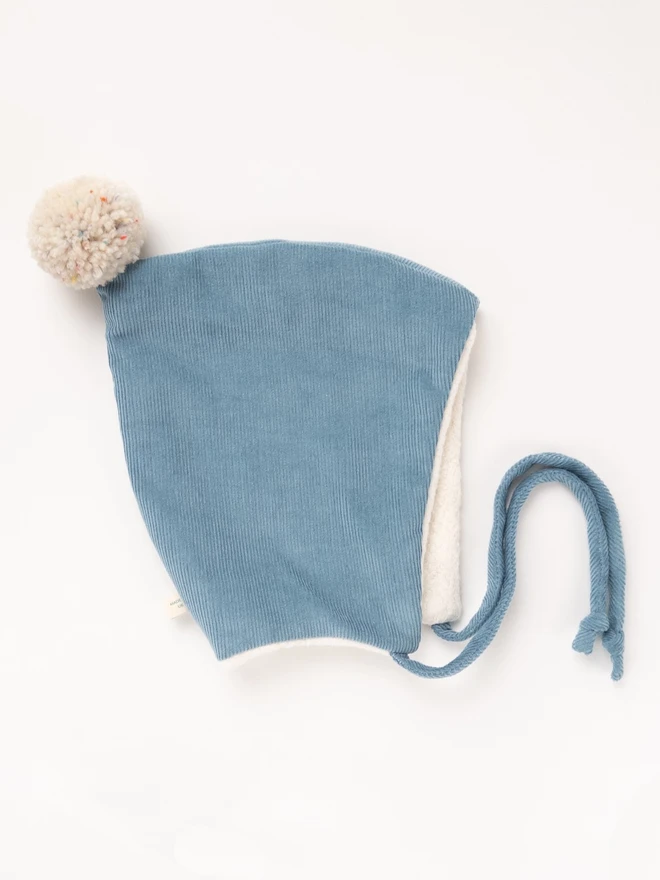 winter pixie hat in pale blue