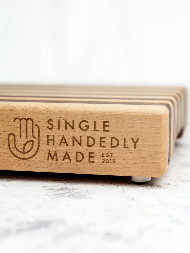 Large Chopping Board, on a marble surface. 