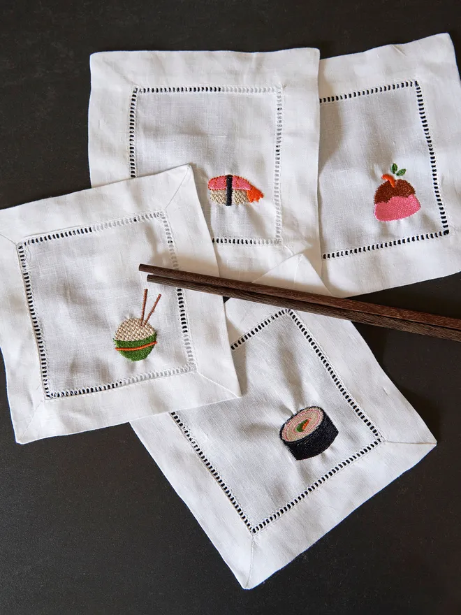 Sushi cocktail napkins
