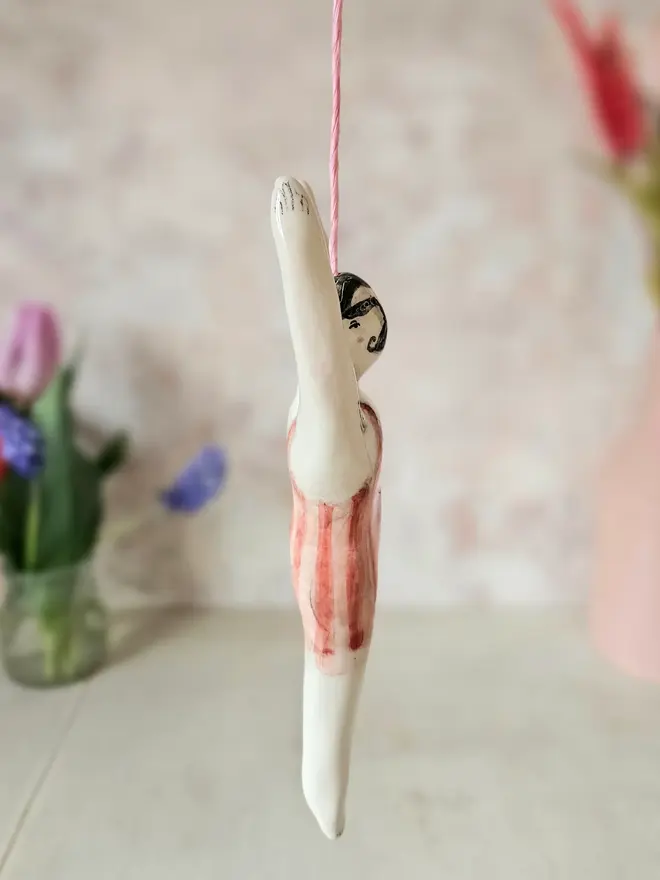 Made to order: Hector the strongman stripes ceramic bathroom light pull