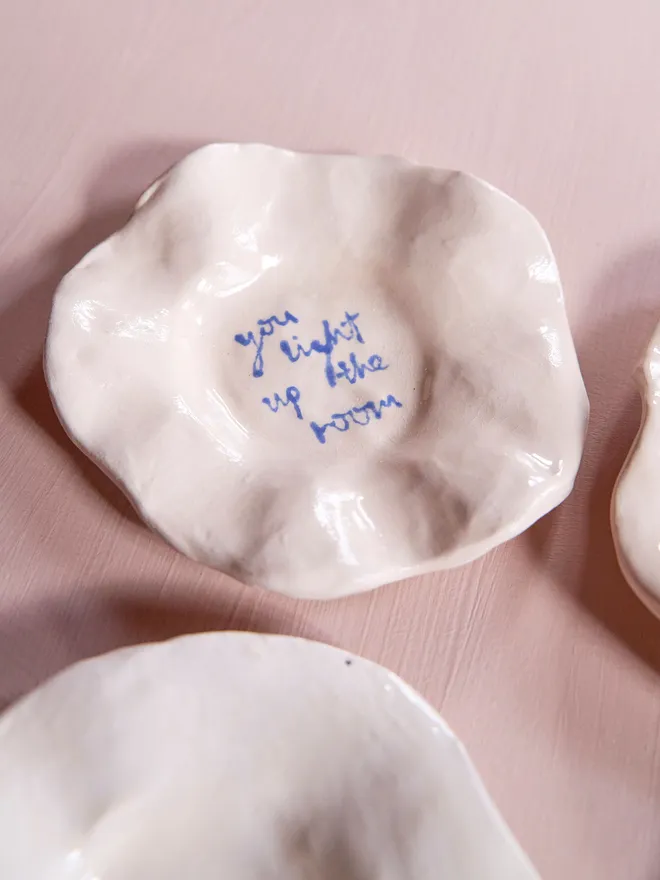 You light up the room blue ceramic plate wall art