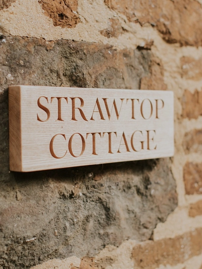 Personalised Oak Rectangular Sign