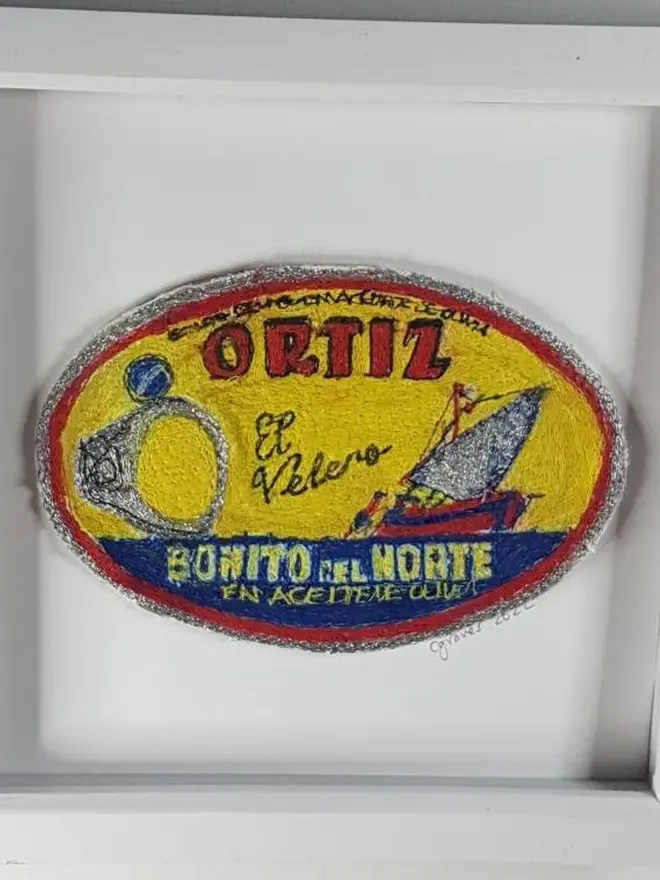 Ortiz El Velero Bonito Del Norte Tin Embroidery Wall Art