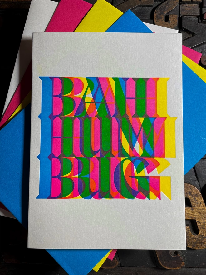 Bah Humbug! | Vibrant Christmas Letterpress Card