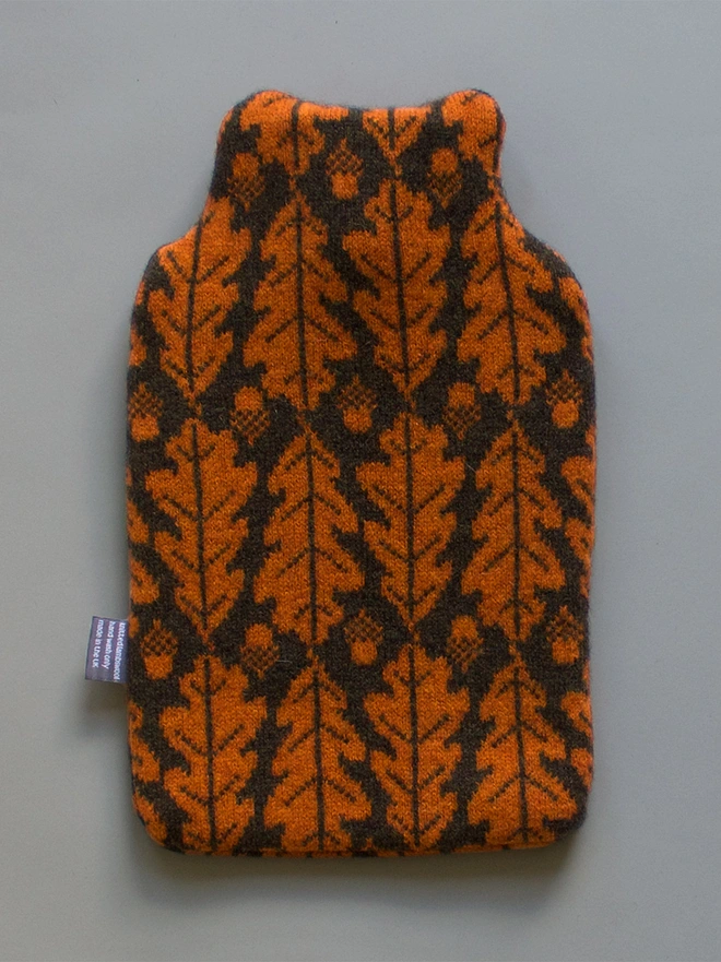 Oak Leaf Hot Water Bottle Front