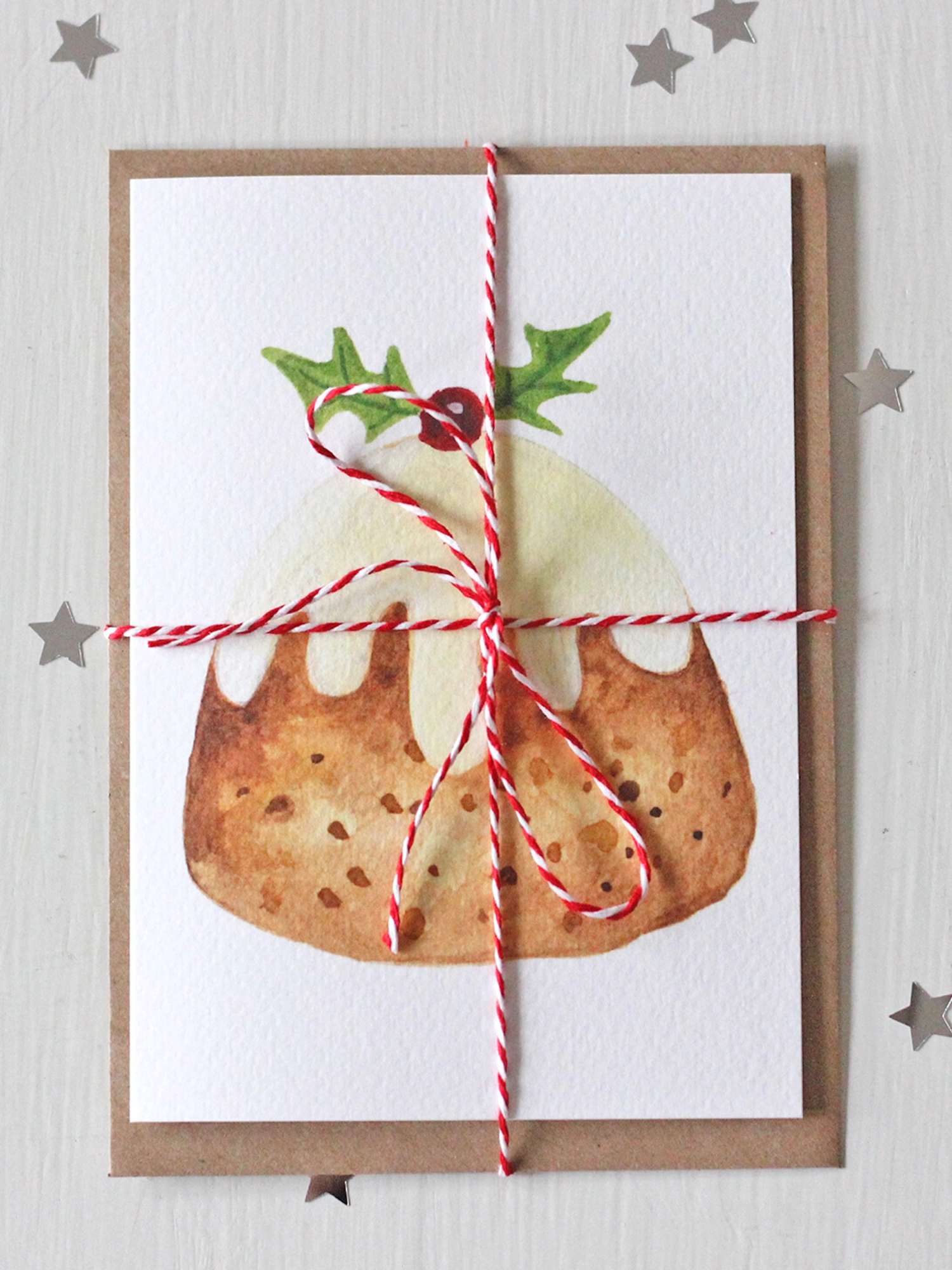 Christmas Pudding Greeting Card