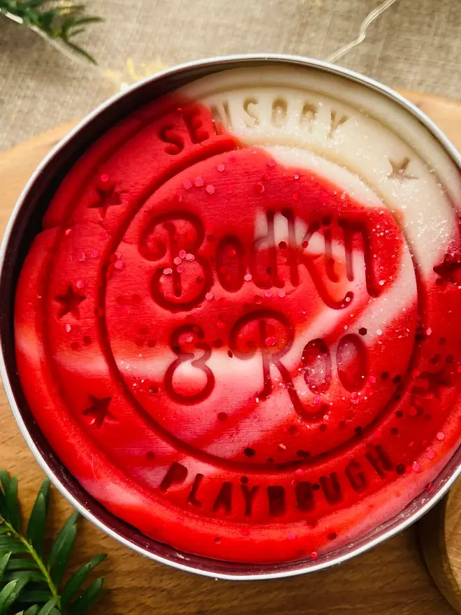 Candy Cane Christmas Playdough Kit