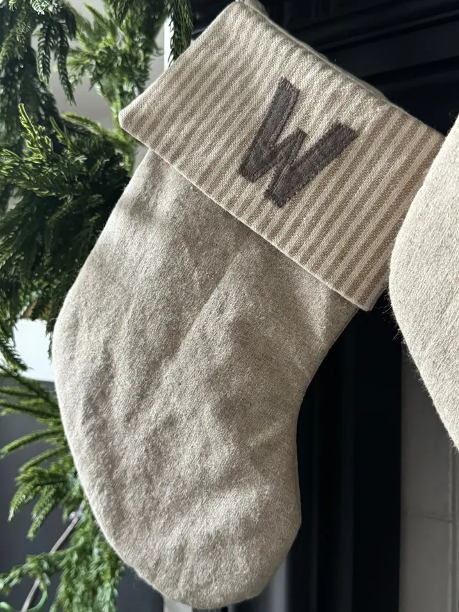 Striped Mini Christmas Stocking.