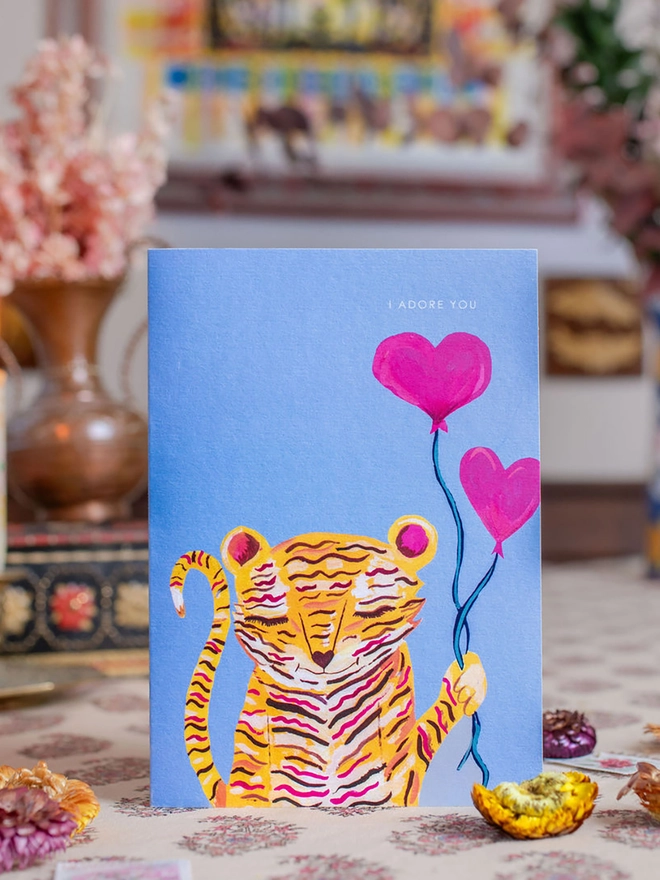tiger valentines day card