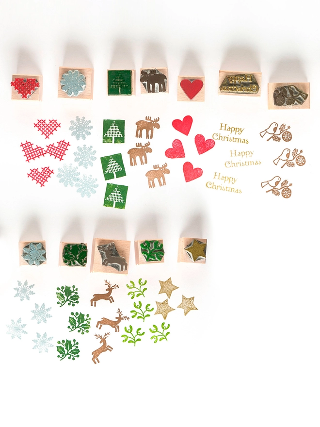 Christmas stamps tiny 