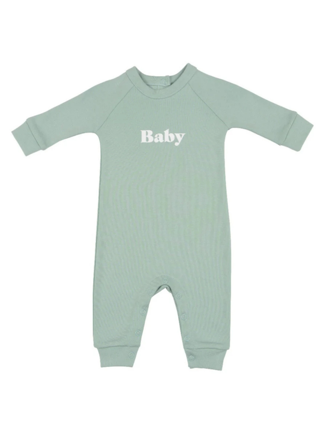 sage green baby onesie