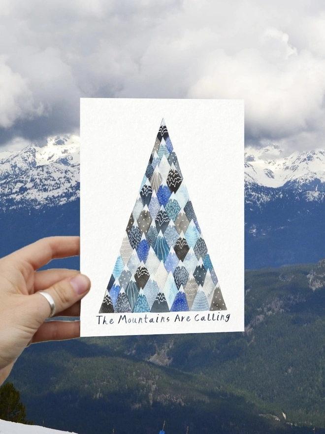 The Mountains are Calling Inspirational Greeting Card