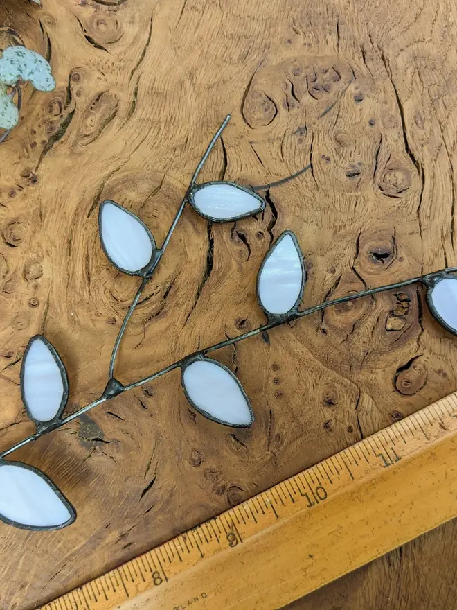 Stained Glass Pink Pussy Willow On Wire Stem
