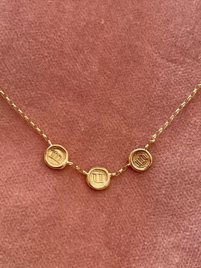 'Mum' - Triple Wax Seal Necklace