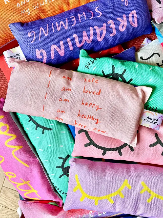 Nicola's iconic lavender eye pillows are full of joy (and lavender!)