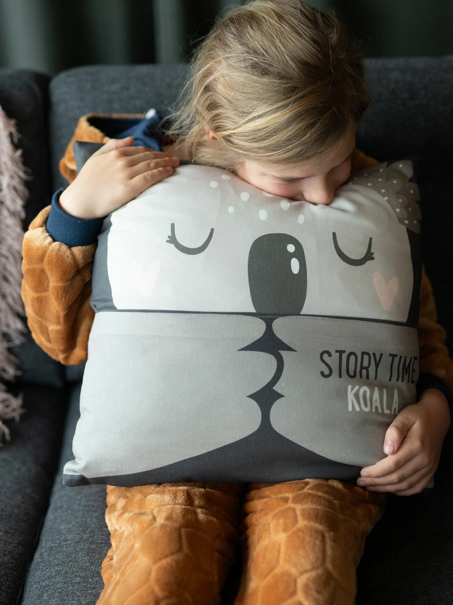 Hug and Fable Koala Pocket Story Cushion