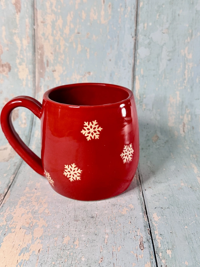 Red Christmas Hippo Mug