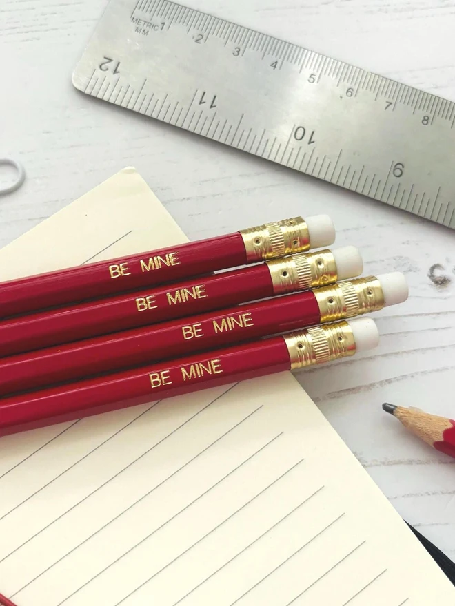 'Be Mine' Valentines Pencils (Set of 5)