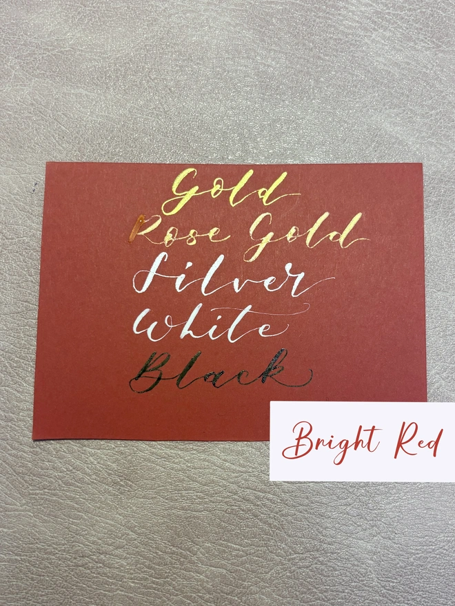 Bright Red Ink Options