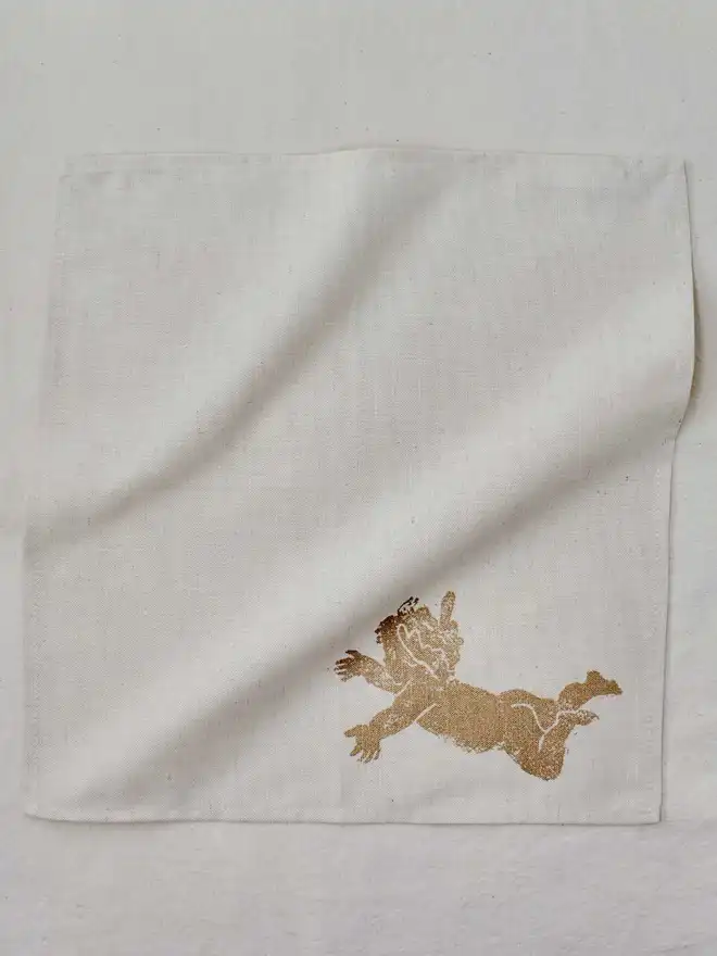 Christmas Gold Cherub Napkins