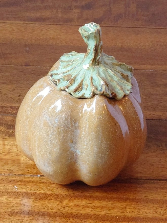 Pumpkin Jar Lidded Pot Halloween Decor