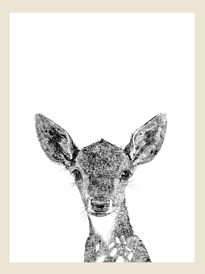 Artwork of the deer art print