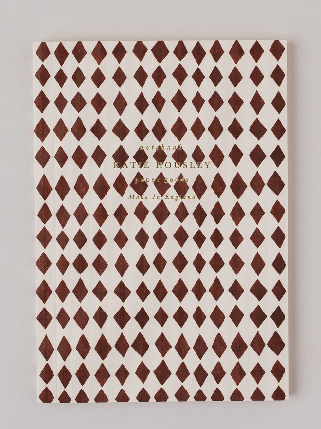 Red harlequin notebook