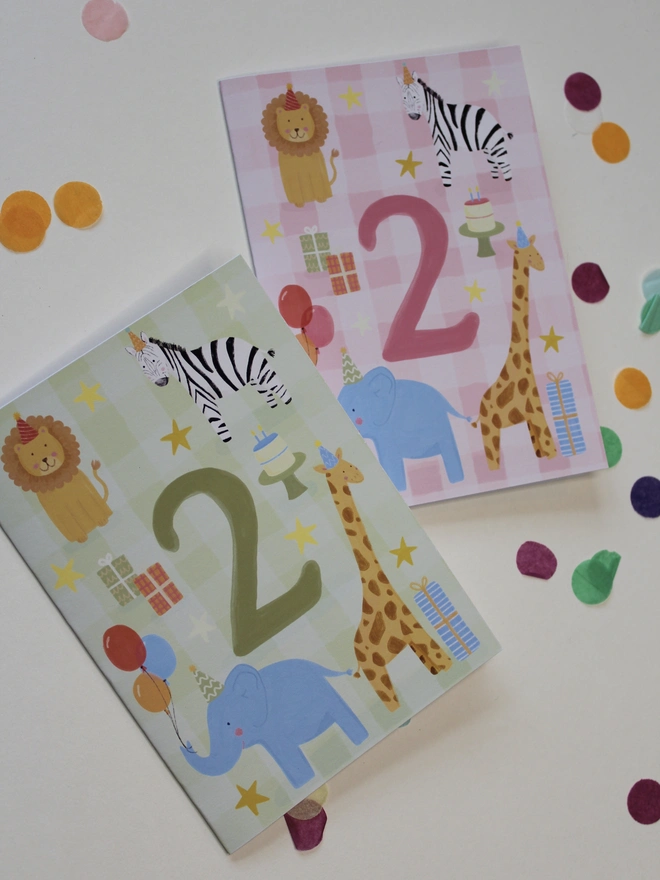 Safari animals 2nd birthday 