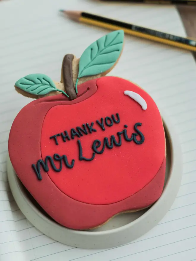 Personalised Teacher Apple Biscuit