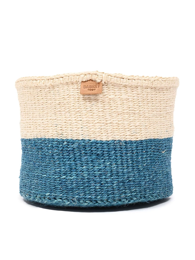 singular teal colour block basket