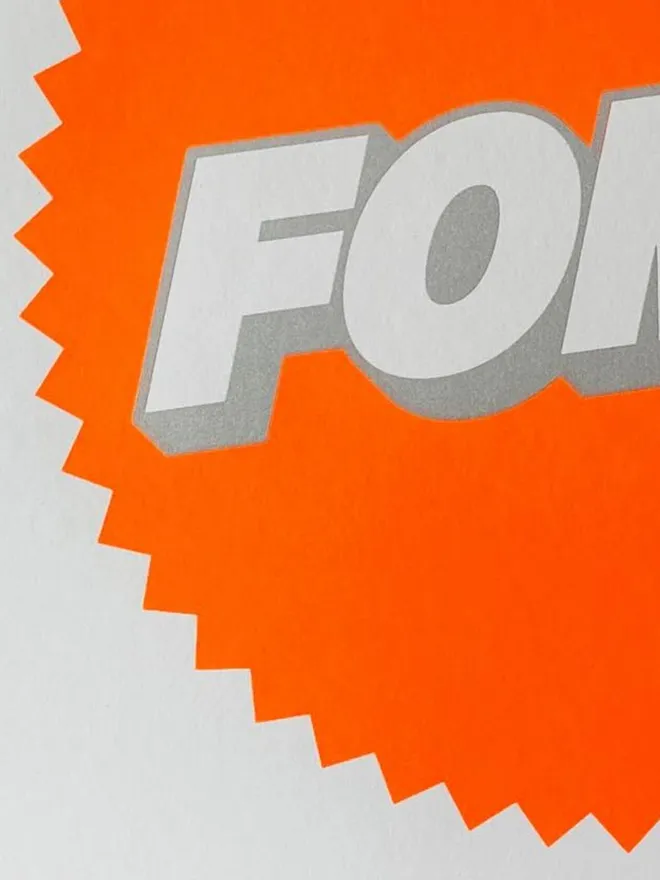 FOMO 55 - Orange Price Tag Screenprint