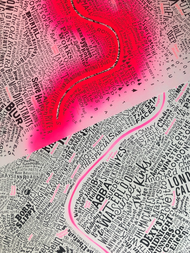 Music Map stencil river making of