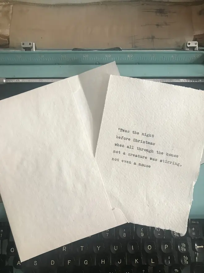 Custom Typewriter Greetings Card