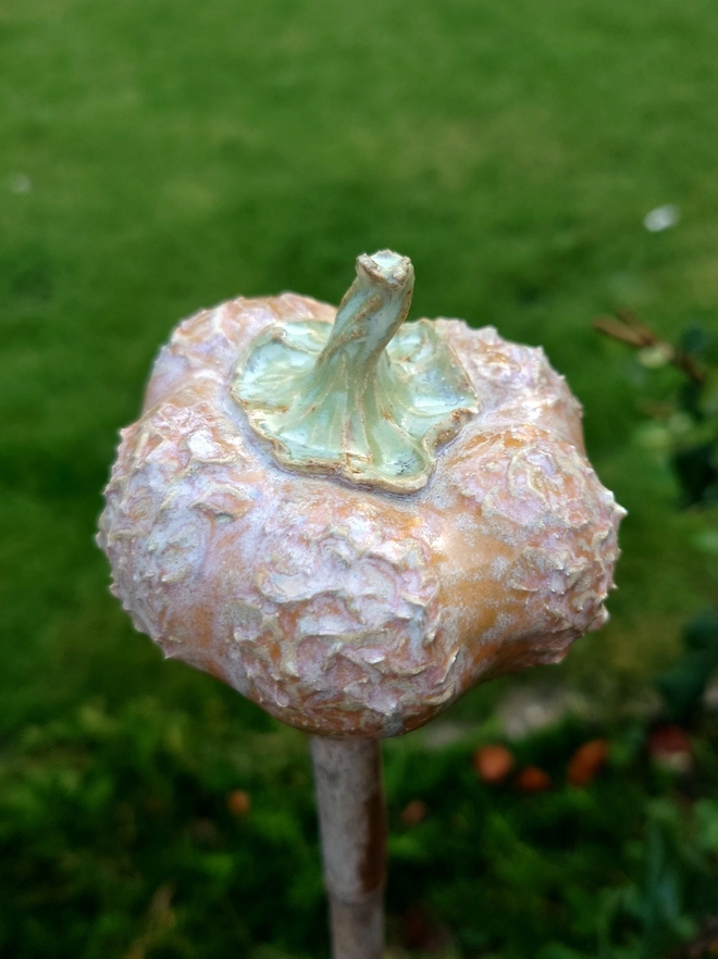 Pumpkin cane topper home decor