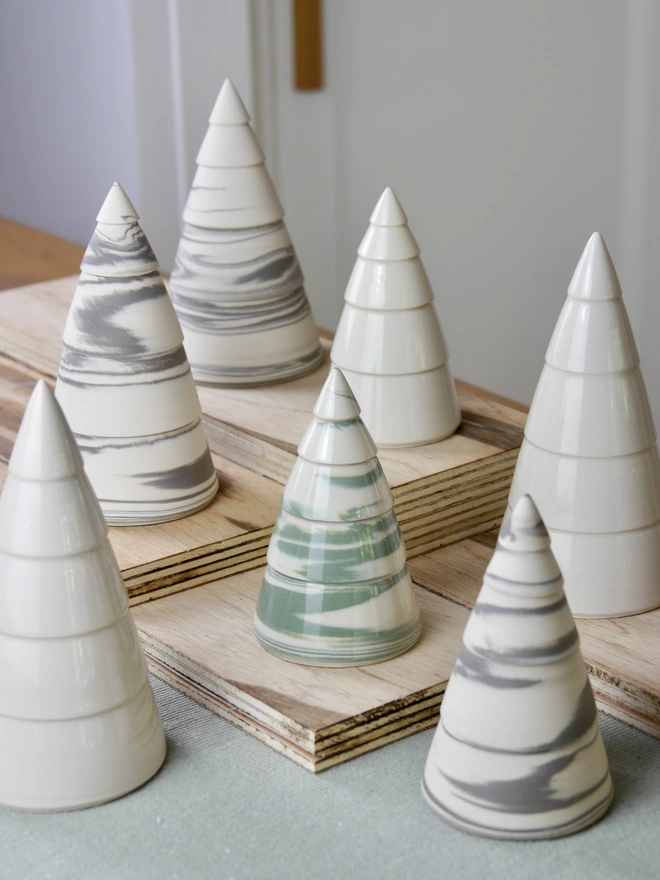 Handmade ceramic christmas tree decoration