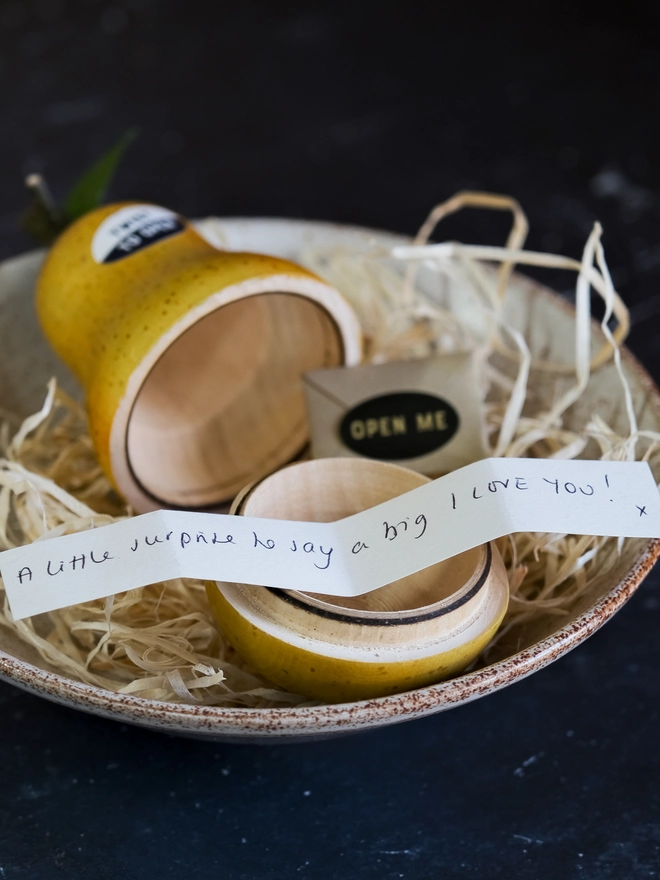 THE PERFECT PEAR WOODEN VALENTINES OR ANNIVERSARY GIFT