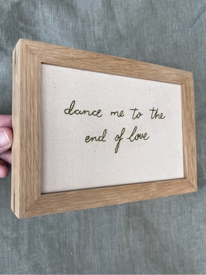 'Dance Me’ Hand Embroidered Artwork