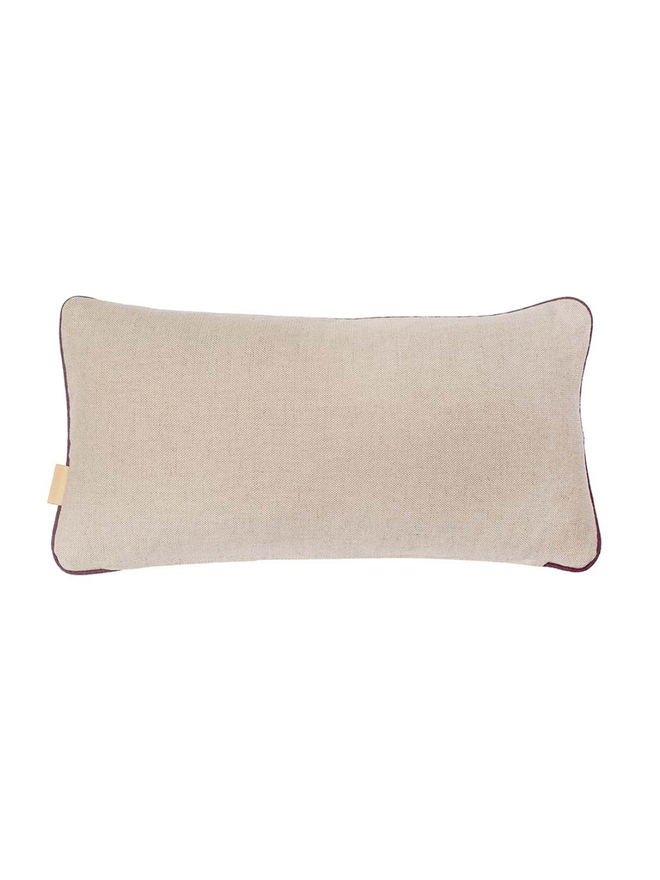 Dahlia Plumes Linen Medium Oblong Cushion 